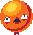 The orange balloon's expression when threatened by an Arrowkin.