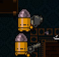 A Bullet Kin's gun swelling up before shooting.