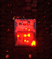 Flesh Cubes tend to light themselves on fire when the player gets close to their line of sight, often as a warning before they charge.