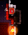 A wall Mimic with floating guns sticking out of a slot on a wall.