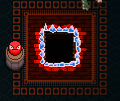 Save Button next to a frozen Trapdoor to Oubliette.