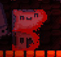 A Flesh Cube disappearing upon the room being cleared.