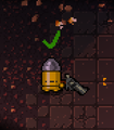 The same Bullet Kin, now vulnerable after all other enemies in the room have been slain.